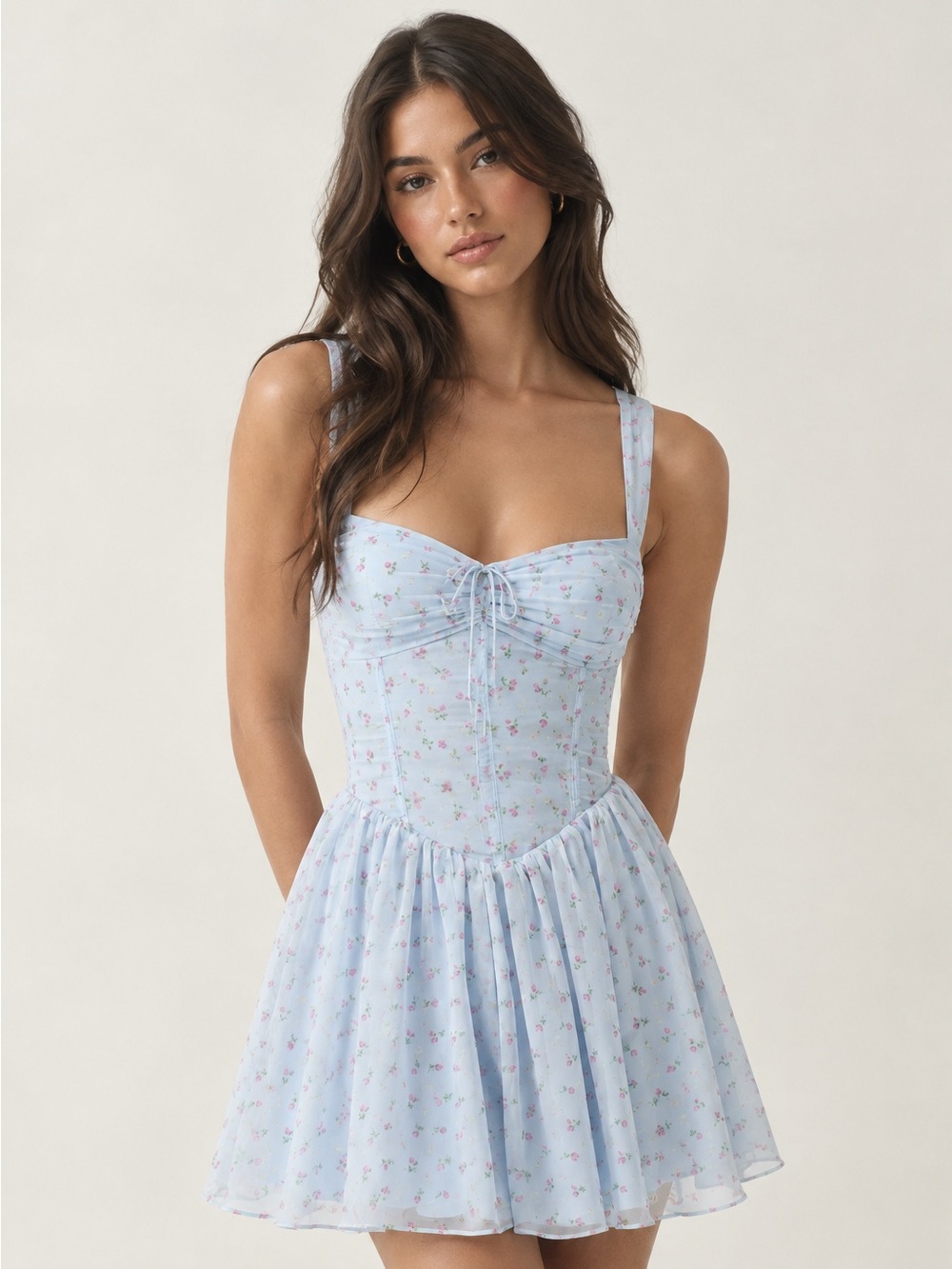 For Love & Lemons Amore Bouquet Corset Dress, size S NWOT